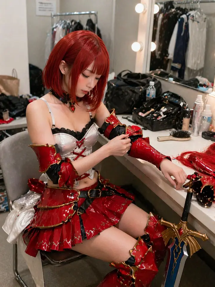 Backstage Cosplay Dressing Room, made with Kromoss AI