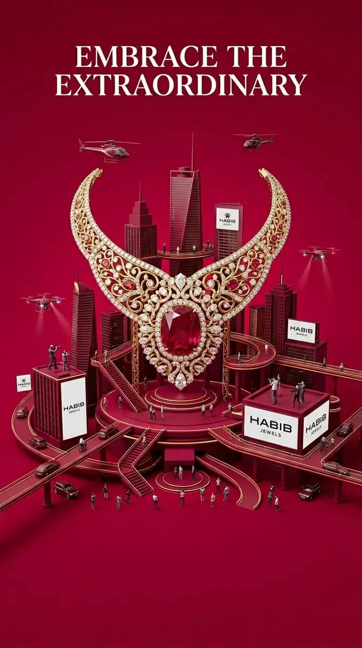 Diamond Necklace Miniature World Poster