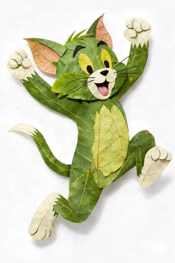 Leaf Collage Character Portrait, made with Kromoss AI