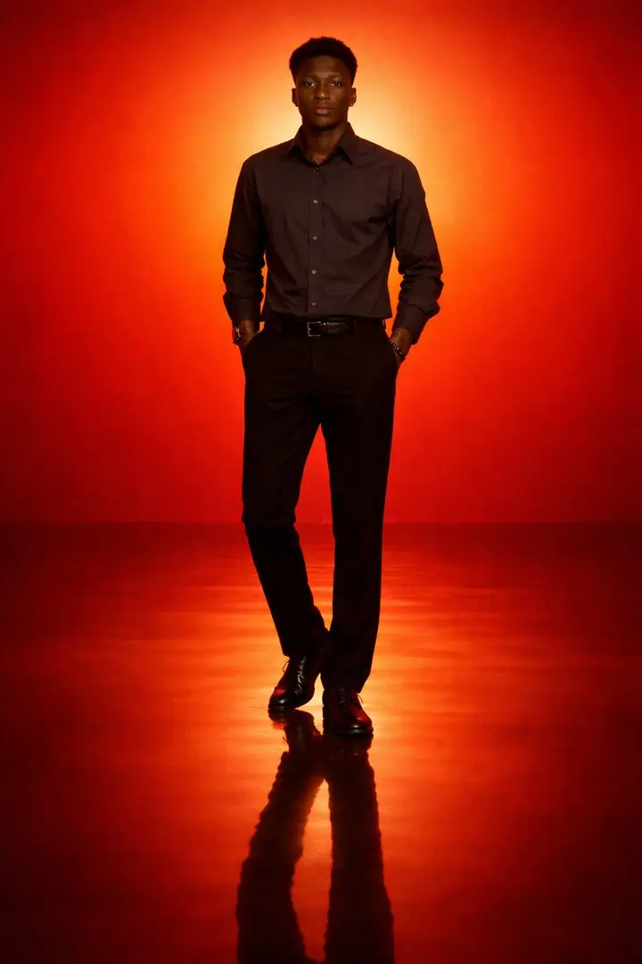 Lone Silhouette Orange Gradient, made with Kromoss AI