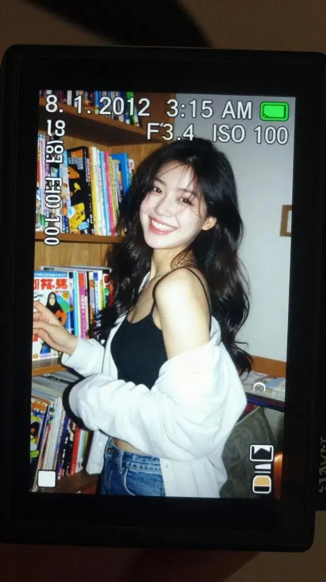 Nostalgic Digital Camera Screen Portrait