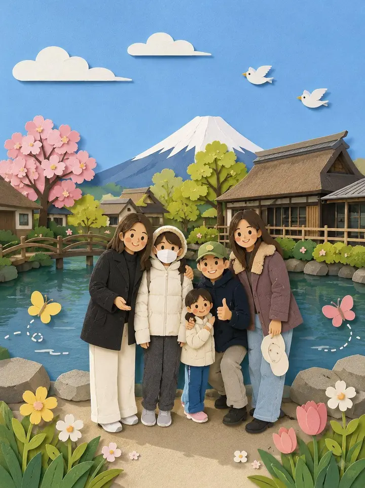 Paper Craft Photo Recreation, made with Kromoss AI