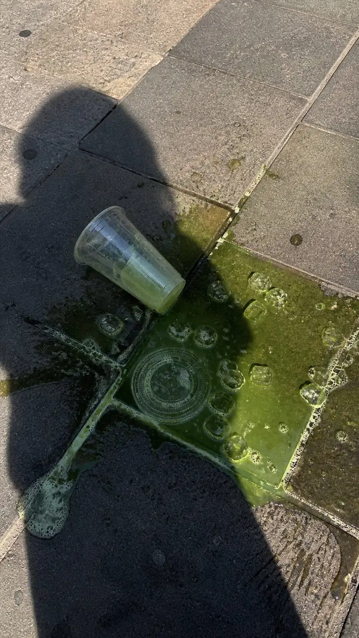 Spilled Matcha Street Snapshot