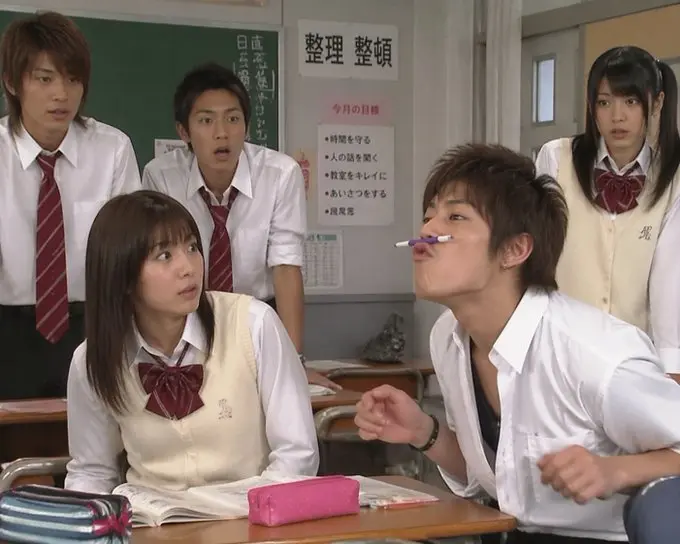 Y2K Japanese School Comedy Scene, made with Kromoss AI
